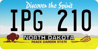 ND license plate IPG210