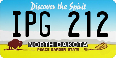 ND license plate IPG212