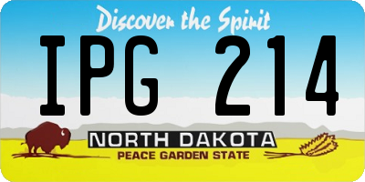ND license plate IPG214