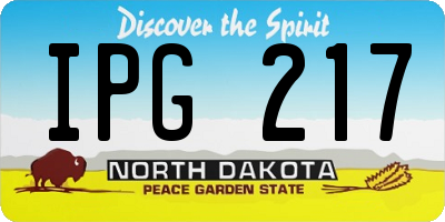 ND license plate IPG217