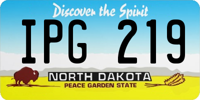 ND license plate IPG219