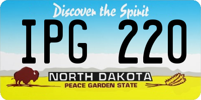 ND license plate IPG220