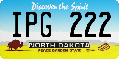 ND license plate IPG222