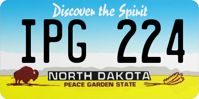 ND license plate IPG224