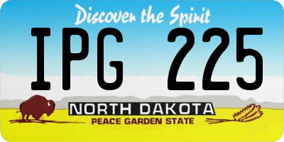 ND license plate IPG225