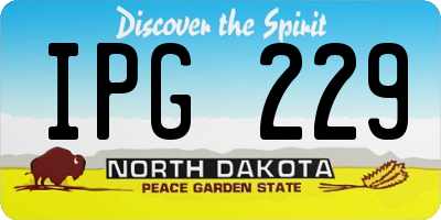 ND license plate IPG229