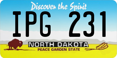 ND license plate IPG231