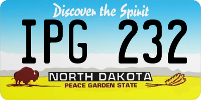 ND license plate IPG232