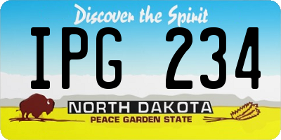ND license plate IPG234