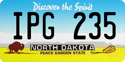 ND license plate IPG235