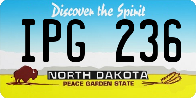 ND license plate IPG236