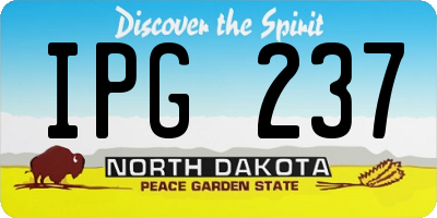 ND license plate IPG237
