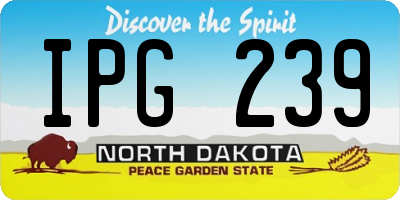 ND license plate IPG239