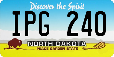 ND license plate IPG240