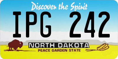 ND license plate IPG242
