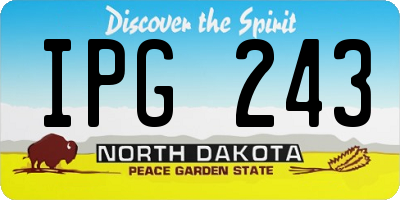 ND license plate IPG243