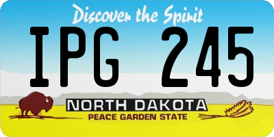 ND license plate IPG245