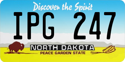 ND license plate IPG247