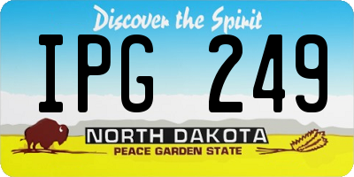 ND license plate IPG249