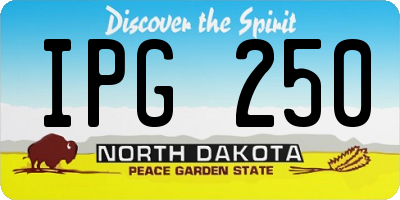 ND license plate IPG250