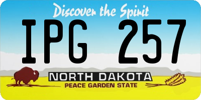 ND license plate IPG257