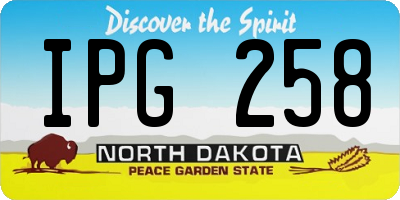 ND license plate IPG258