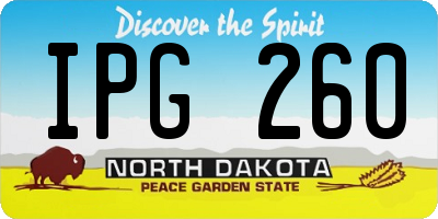 ND license plate IPG260