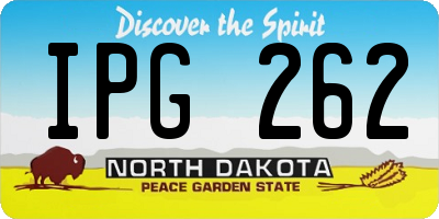 ND license plate IPG262