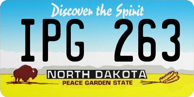 ND license plate IPG263