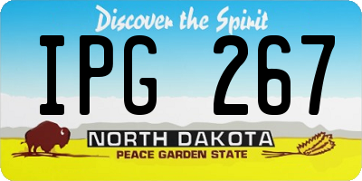 ND license plate IPG267