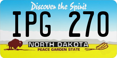 ND license plate IPG270