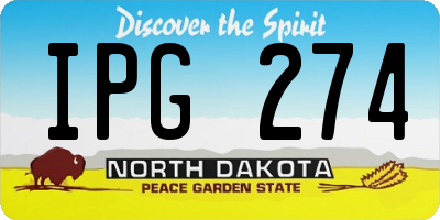 ND license plate IPG274