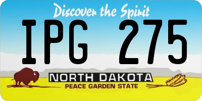 ND license plate IPG275