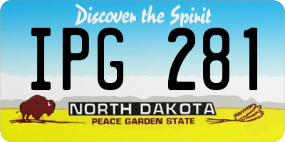 ND license plate IPG281