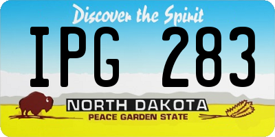 ND license plate IPG283