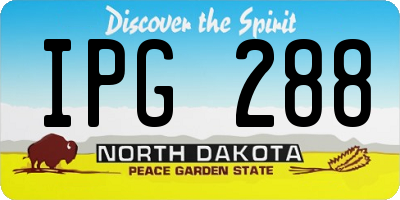 ND license plate IPG288