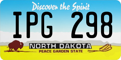 ND license plate IPG298