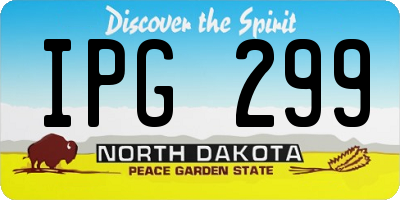 ND license plate IPG299