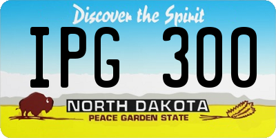 ND license plate IPG300