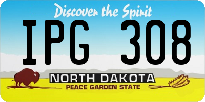 ND license plate IPG308