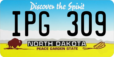 ND license plate IPG309