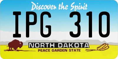 ND license plate IPG310
