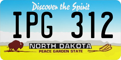 ND license plate IPG312