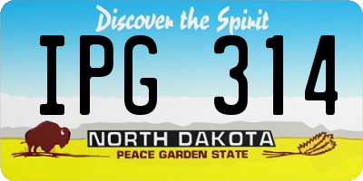 ND license plate IPG314