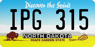 ND license plate IPG315