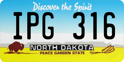 ND license plate IPG316