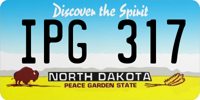 ND license plate IPG317