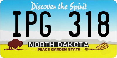 ND license plate IPG318