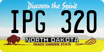 ND license plate IPG320