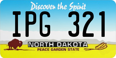 ND license plate IPG321